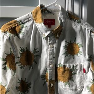 Supreme size small oxford collared sunflower shirt